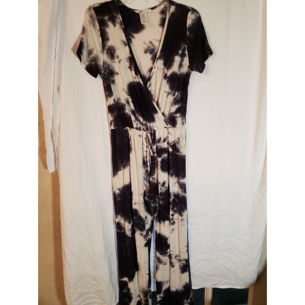 Women's Caution To The Wind Blue Tie Dye Romper Size M